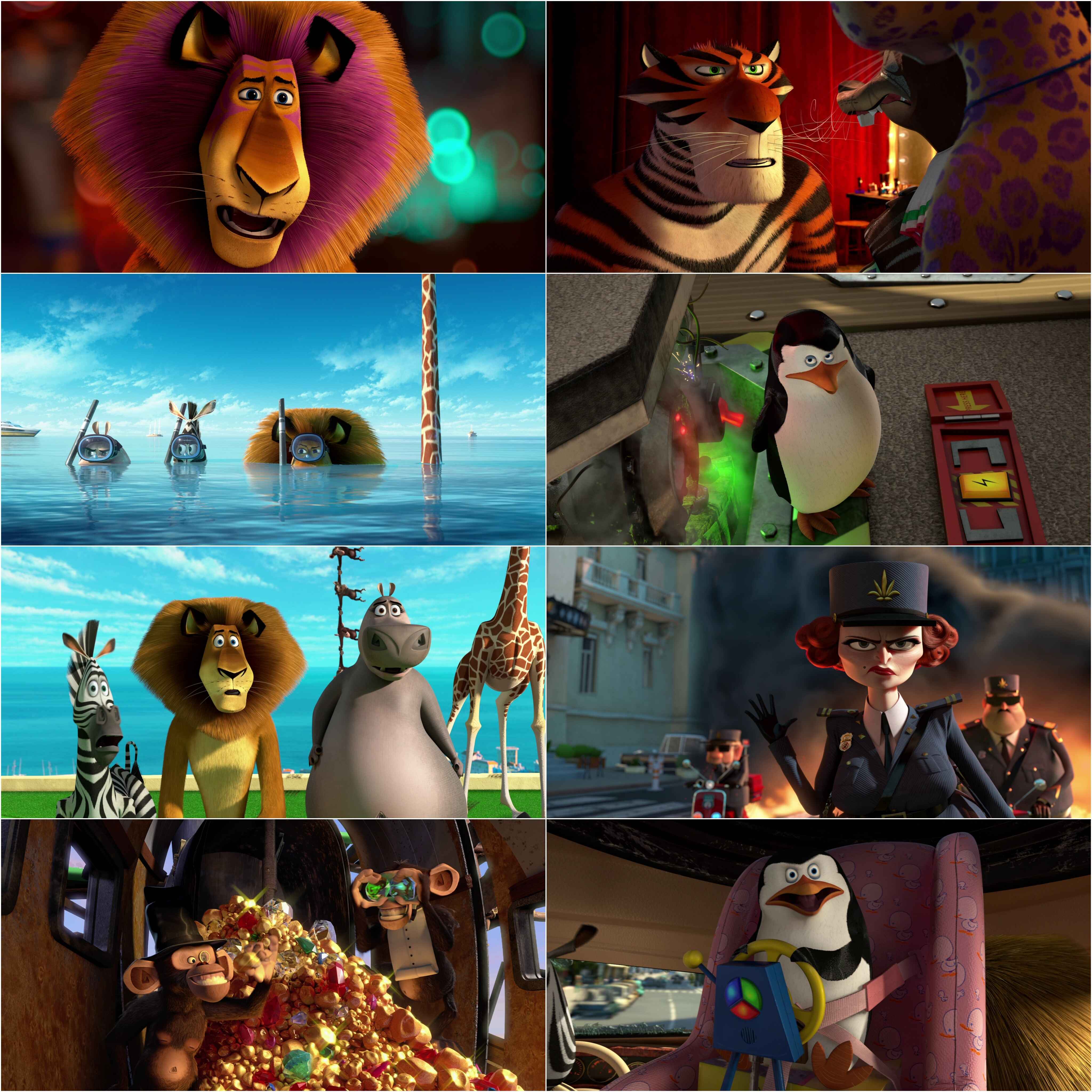 Madagascar 3 - Europes Most Wanted (2012) (Hindi + English) Dual Audio Animated Movie BluRay HD ESub Screenshot