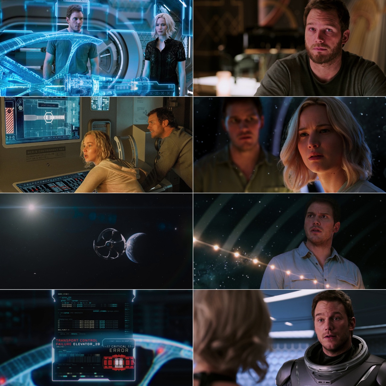Passengers (2016) (Hindi + English) Dual Audio Movie BluRay HD ESub Screenshot
