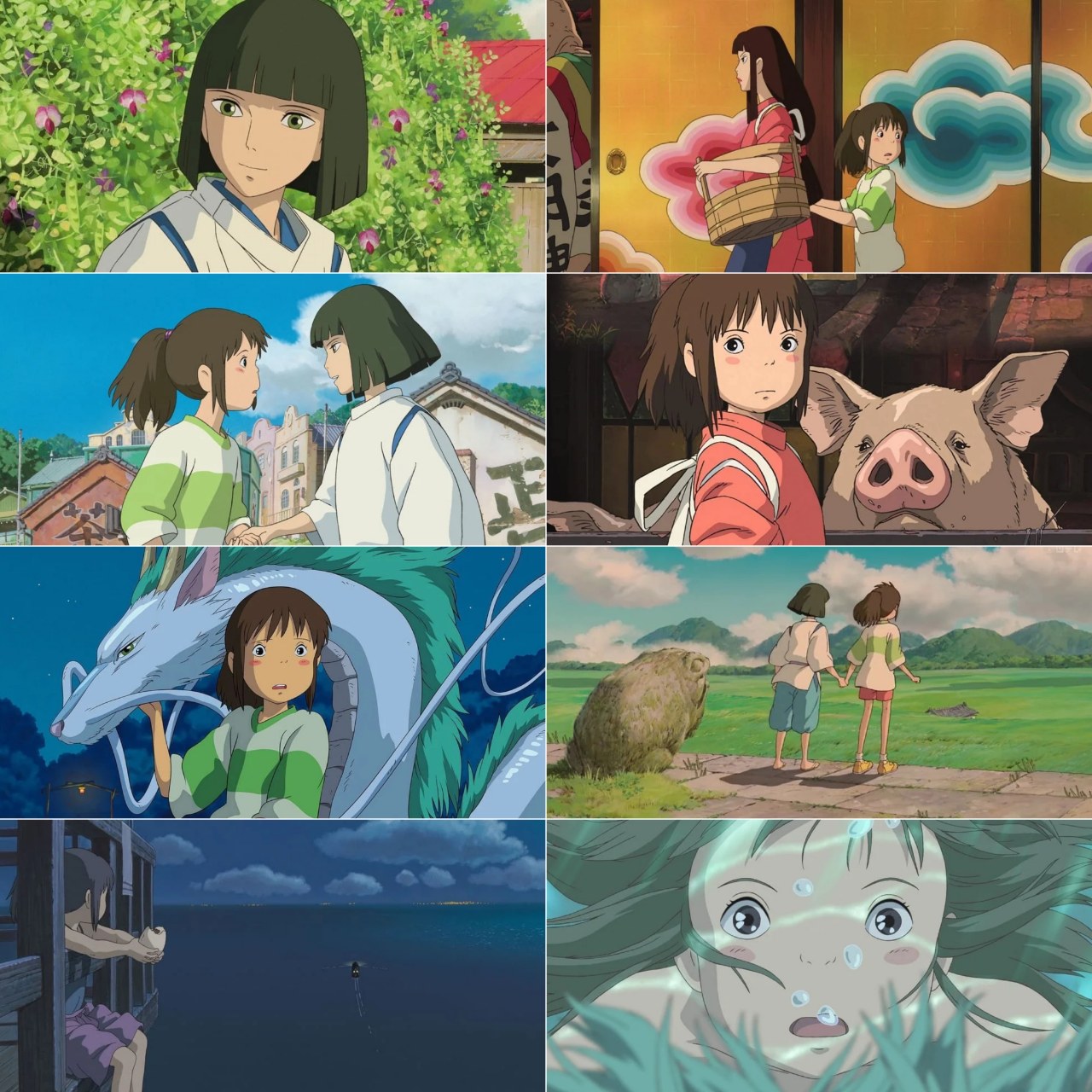 Spirited Away (2001) {Hindi + English + Japanese} Animated Movie BluRay HEVC 10bit ESub Screenshot