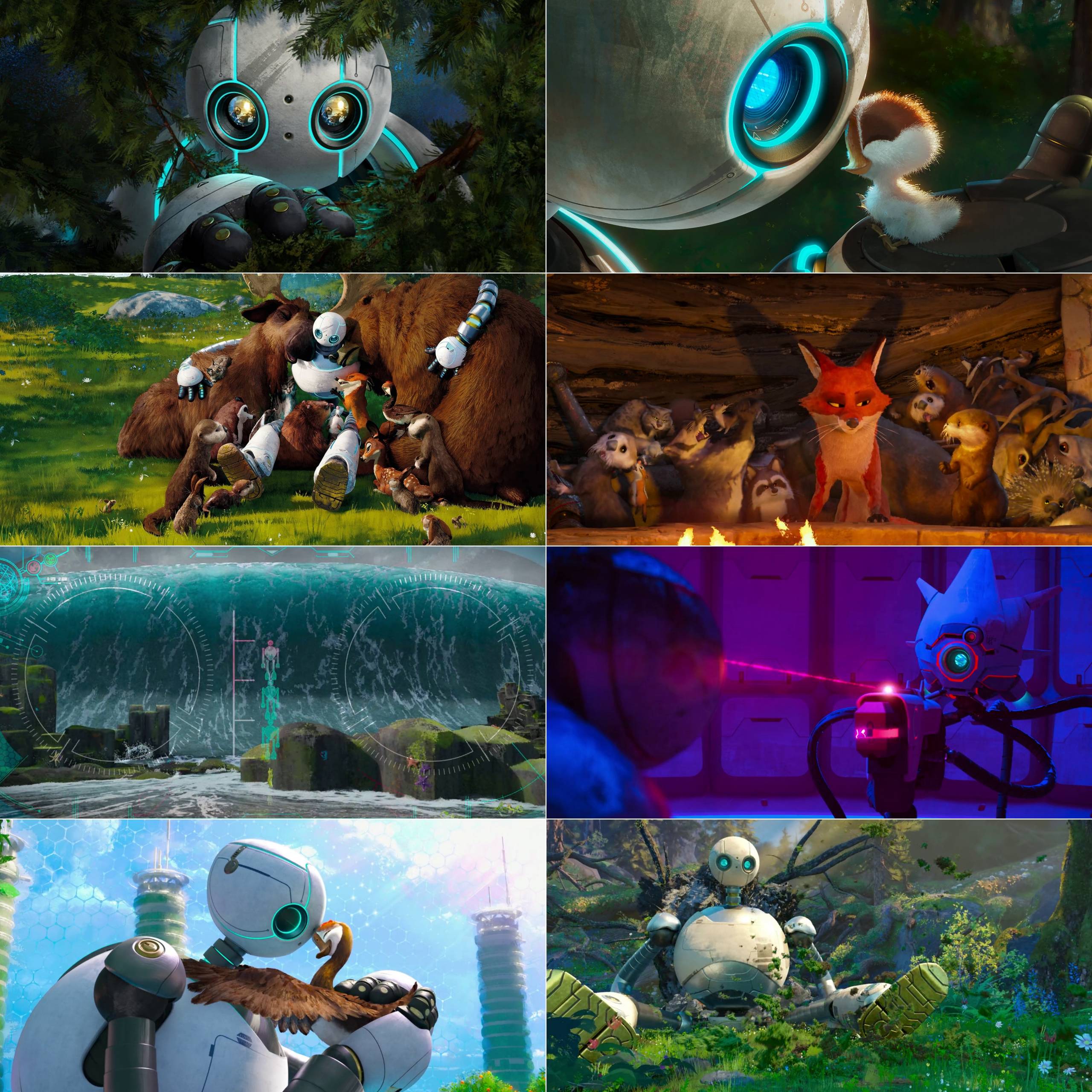 The Wild Robot (2024) (Hindi + English) Dual Audio Animated Movie HD ESub Screenshot